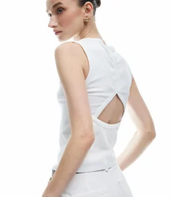 Koton Back Cut-Out Detail Tank Top