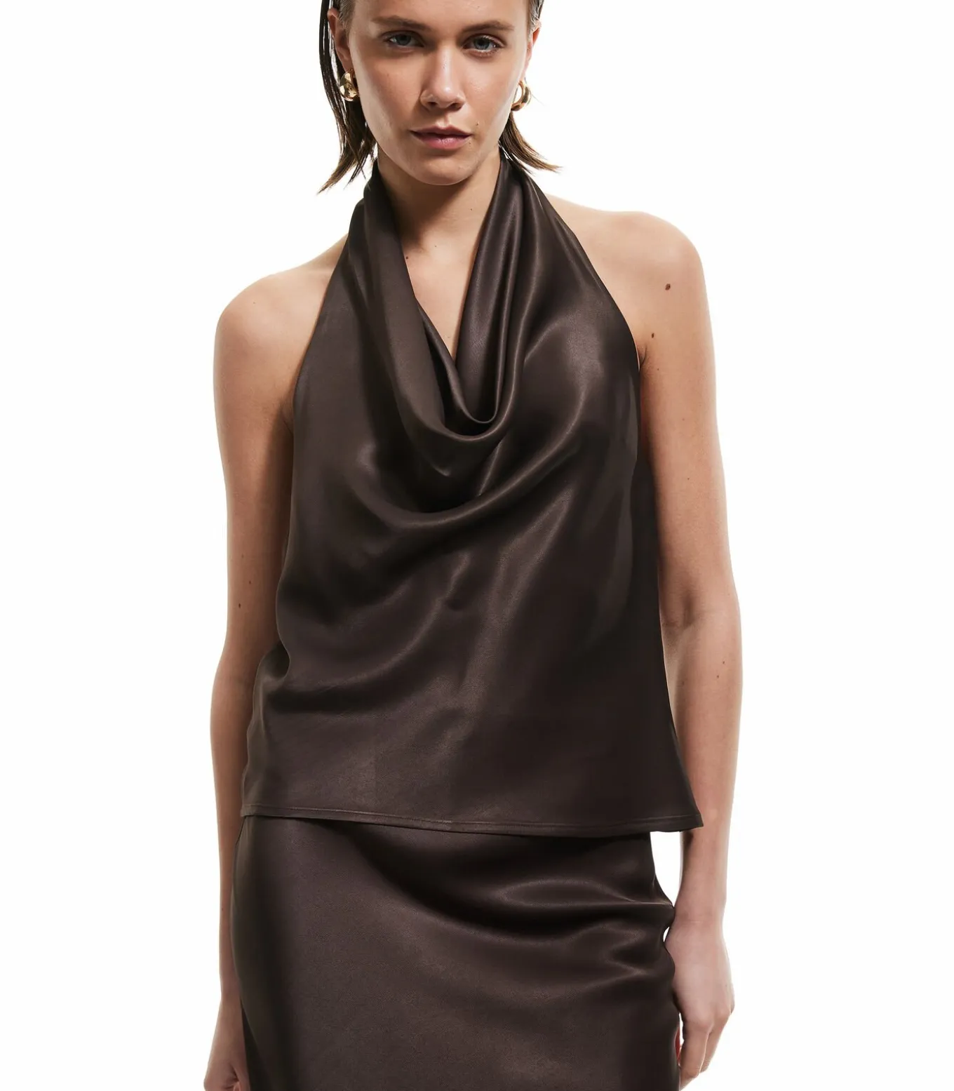 Koton Backless Satin Blouse