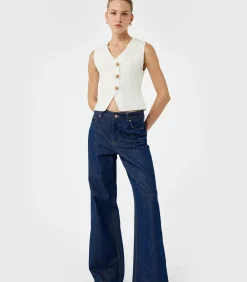 Koton Buttoned Knit Vest