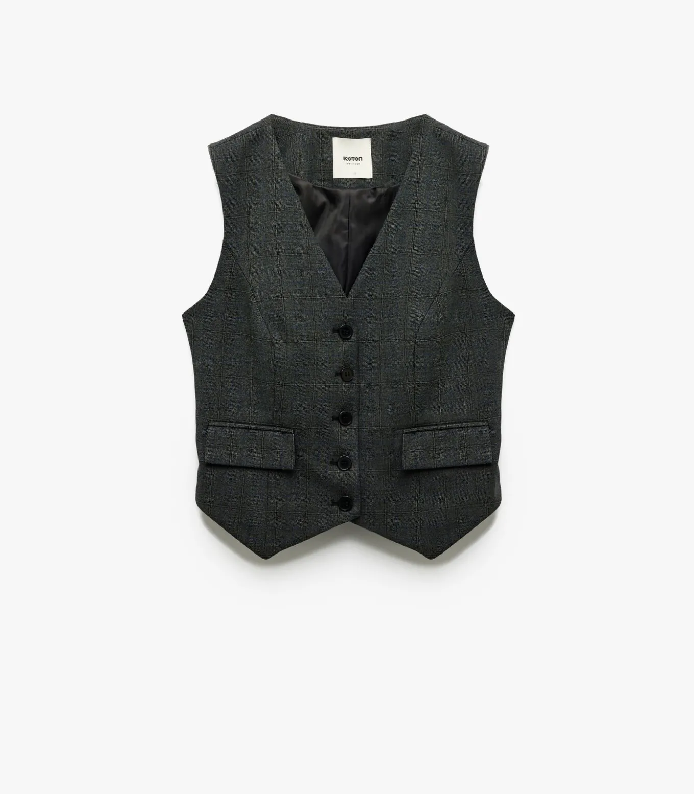 Koton Checked Blazer Vest