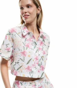 Koton Floral Crop Shirt