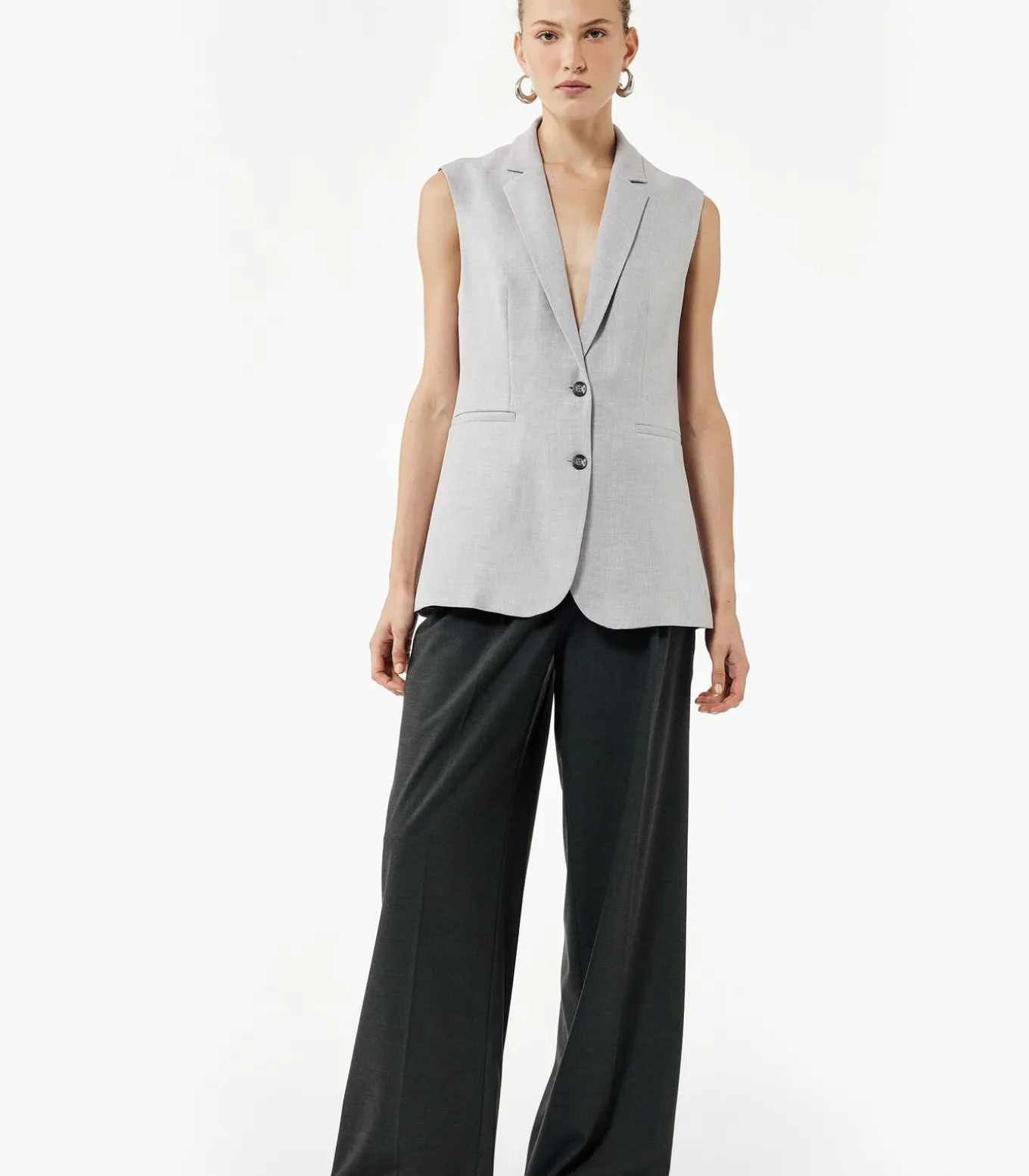Koton Long Blazer Vest