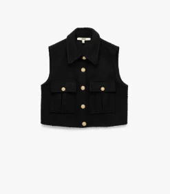 Koton Tweed Crop Vest