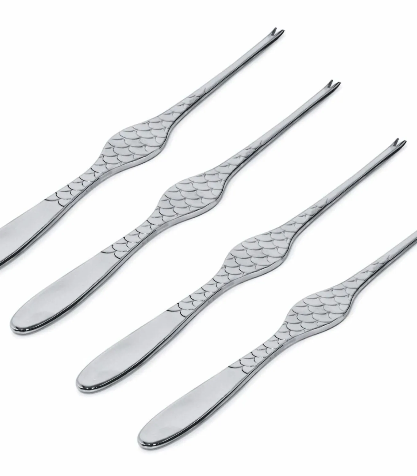 Kreeftenvork Colombina Fish - FM23/34S4 - 4 Stuks - door Doriana & Massimiliano Fuksas