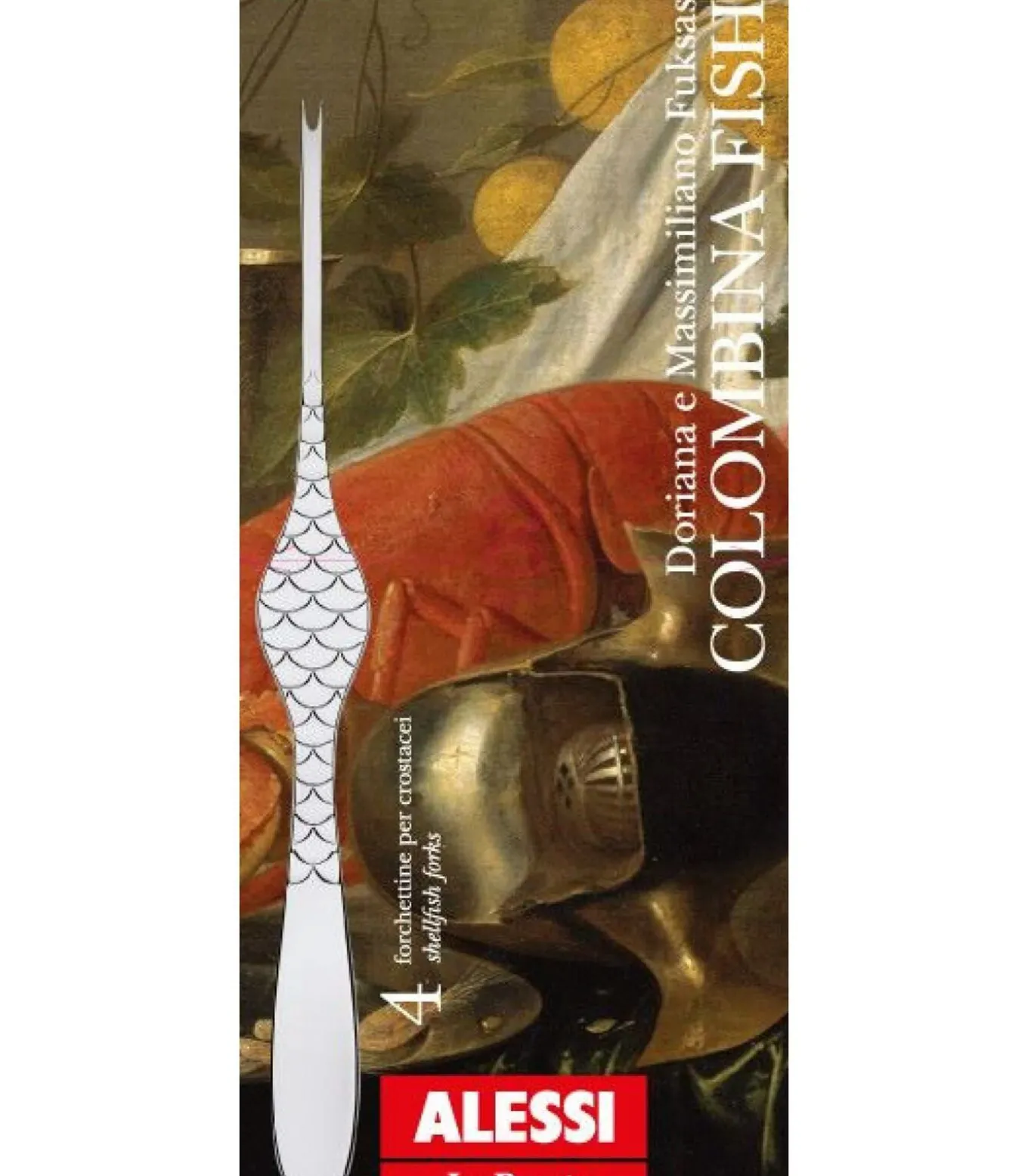 Kreeftenvork Colombina Fish - FM23/34S4 - 4 Stuks - door Doriana & Massimiliano Fuksas