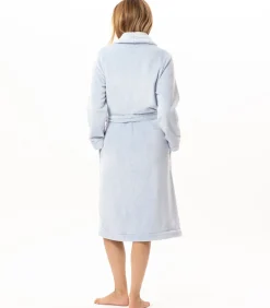 Kruislingse badjas van flanellen pluche ESSENTIEL H61B