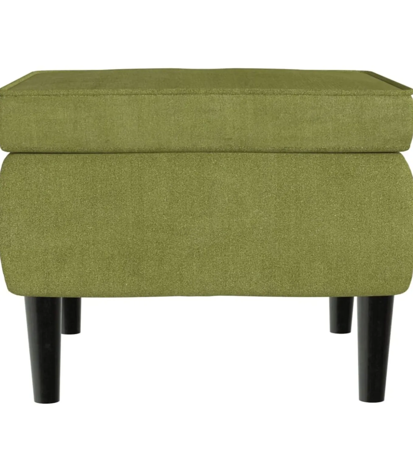 Kruk met houten poten fluweel lichtgroen