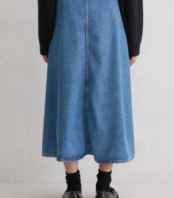 Kuitlange spijkerrok A-vorm