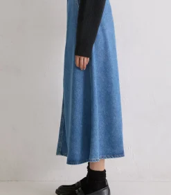 Kuitlange spijkerrok A-vorm