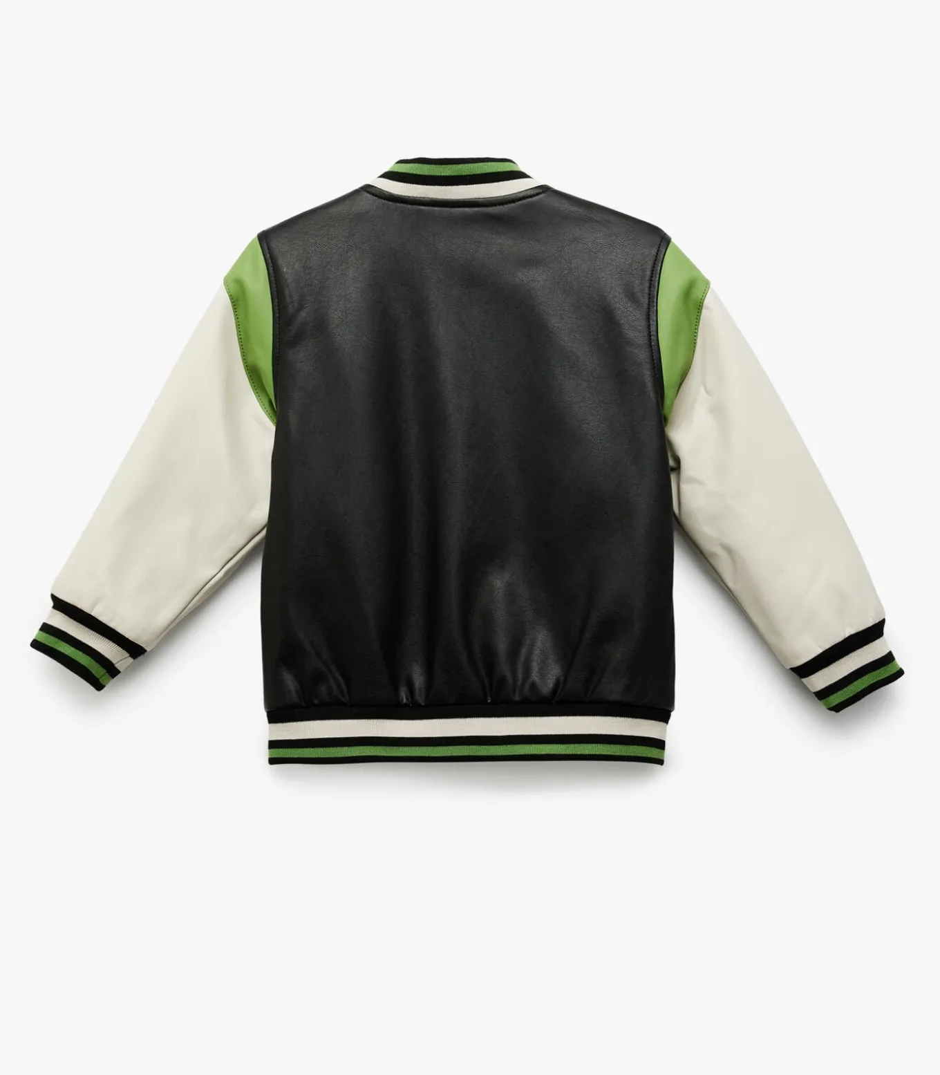 Kunstleren Collegejas voor Jongens met Aplikes en Zakdetails