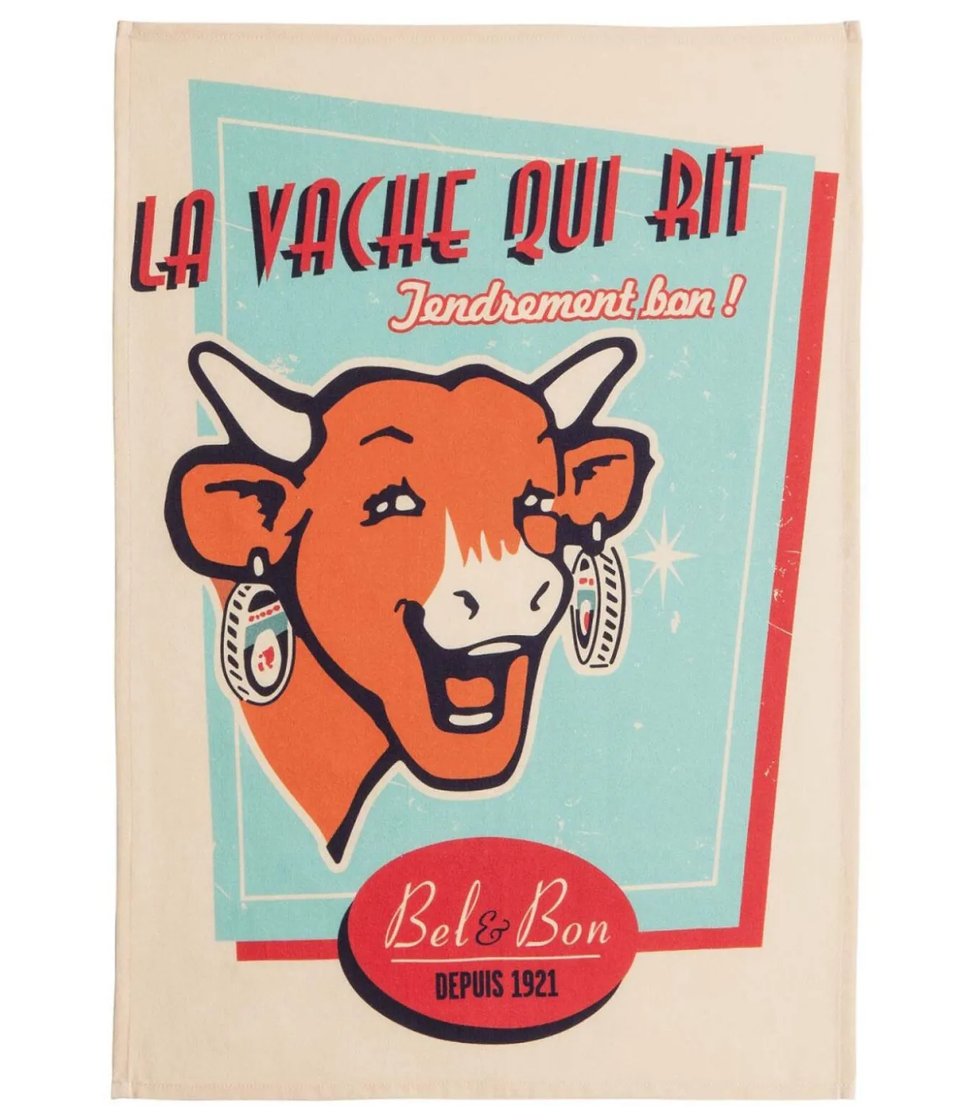 LA VACHE QUI RIT - Tafellinnen Theedoek