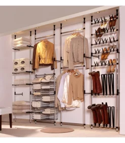 Laarzenrek met stangen telescopisch aluminium