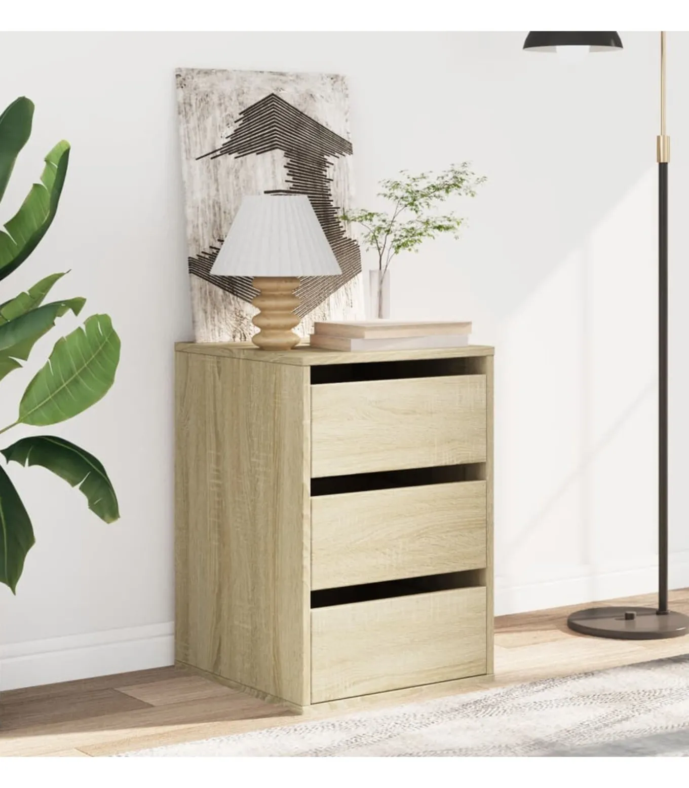 Ladekast 40x41x58 cm bewerkt hout sonoma eikenkleurig