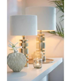 Lampenkap Velours - Wit - 25x25x18cm