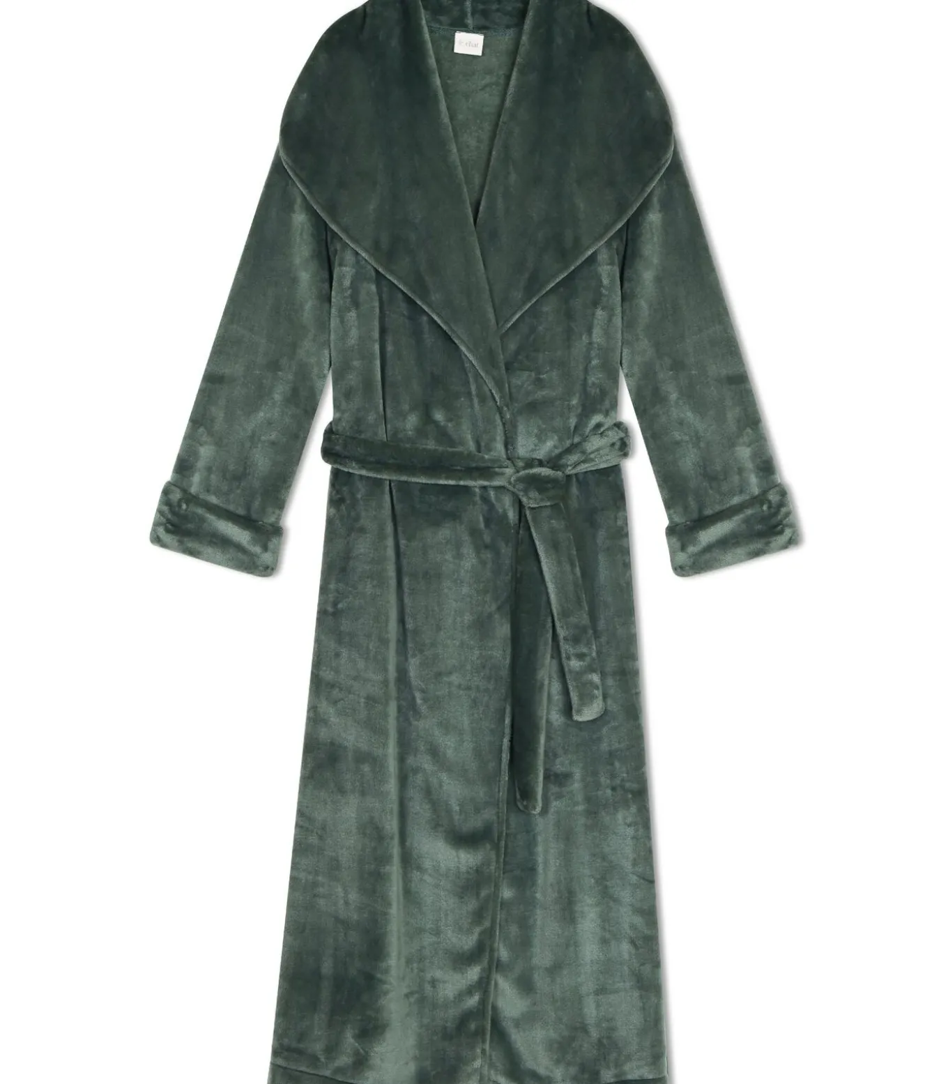 Lange badjas met overslag van flanellen badstof ESSENTIEL 169