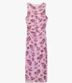 Lange Bloemenjurk met Ronde Hals