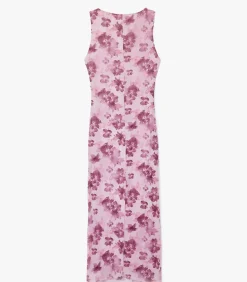 Lange Bloemenjurk met Ronde Hals