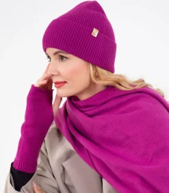 Lange gebreide dameswanten Redcurrant