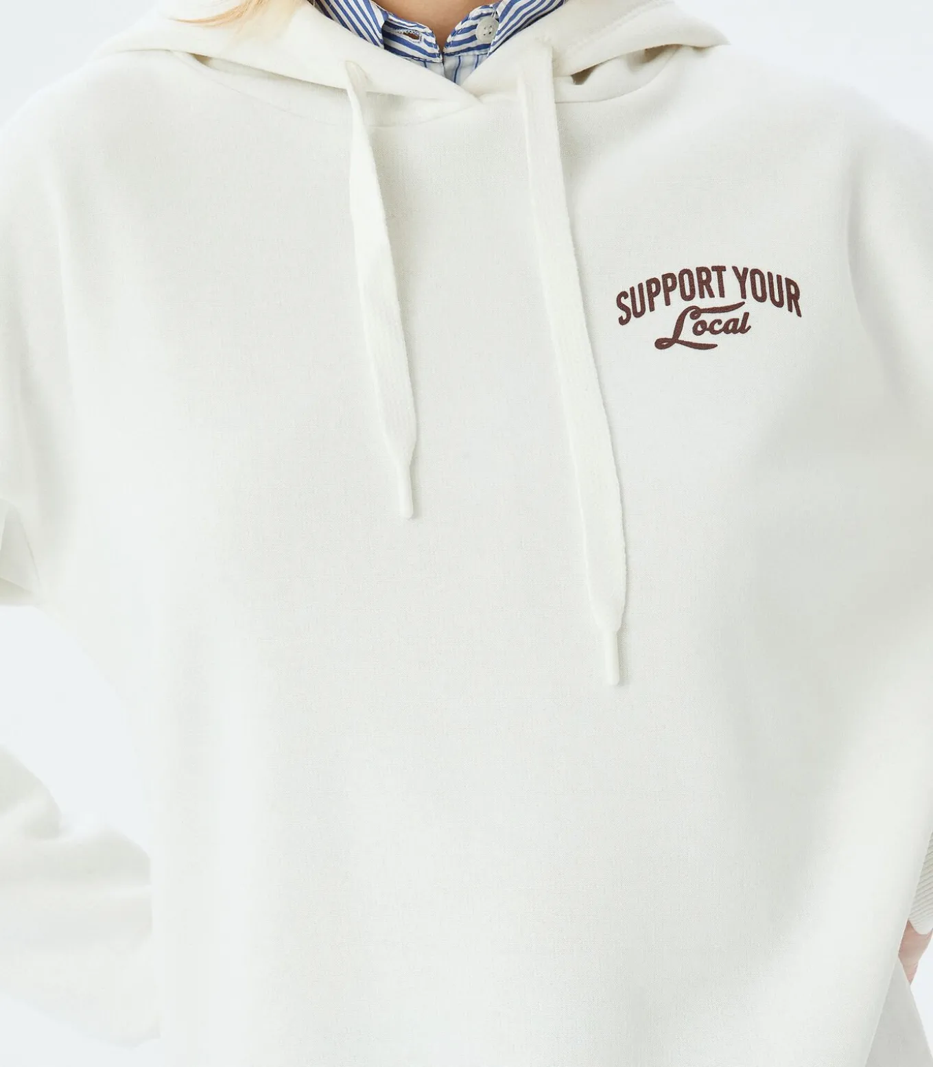 Lange Hoodie met Print en Capuchon