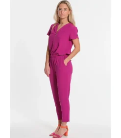 Lange jumpsuit met elastische taille