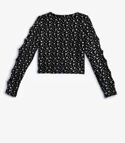 Lange mouw Ronde kraag Blouse