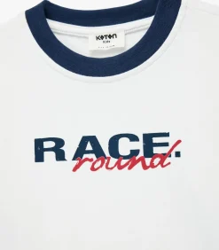 Lange Mouwen T-shirt Ronde Hals Katoen Bedrukt