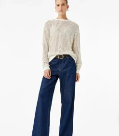 Lange Trui Ronde Hals Met Bontrand