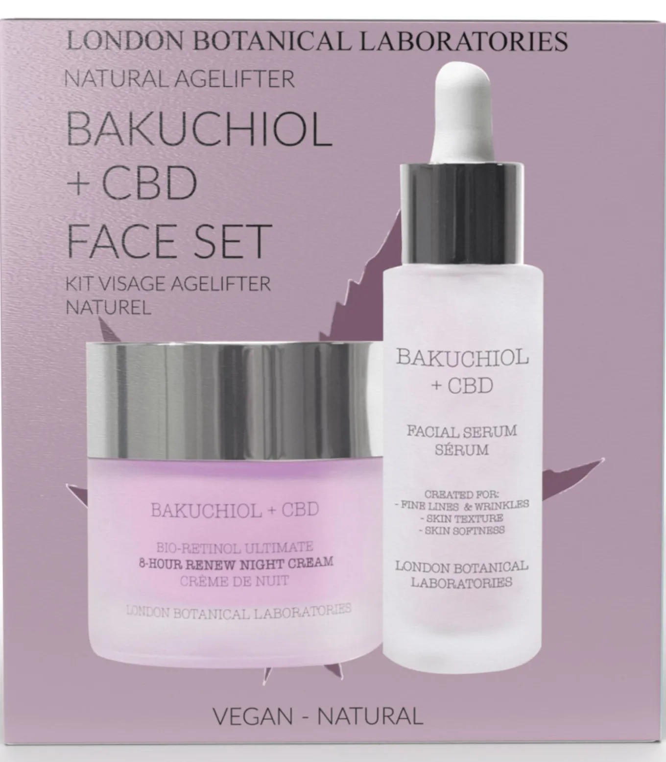 LBL- CBD + Bakuchiol gezichtsset (serum + vochtinbrengende crème)