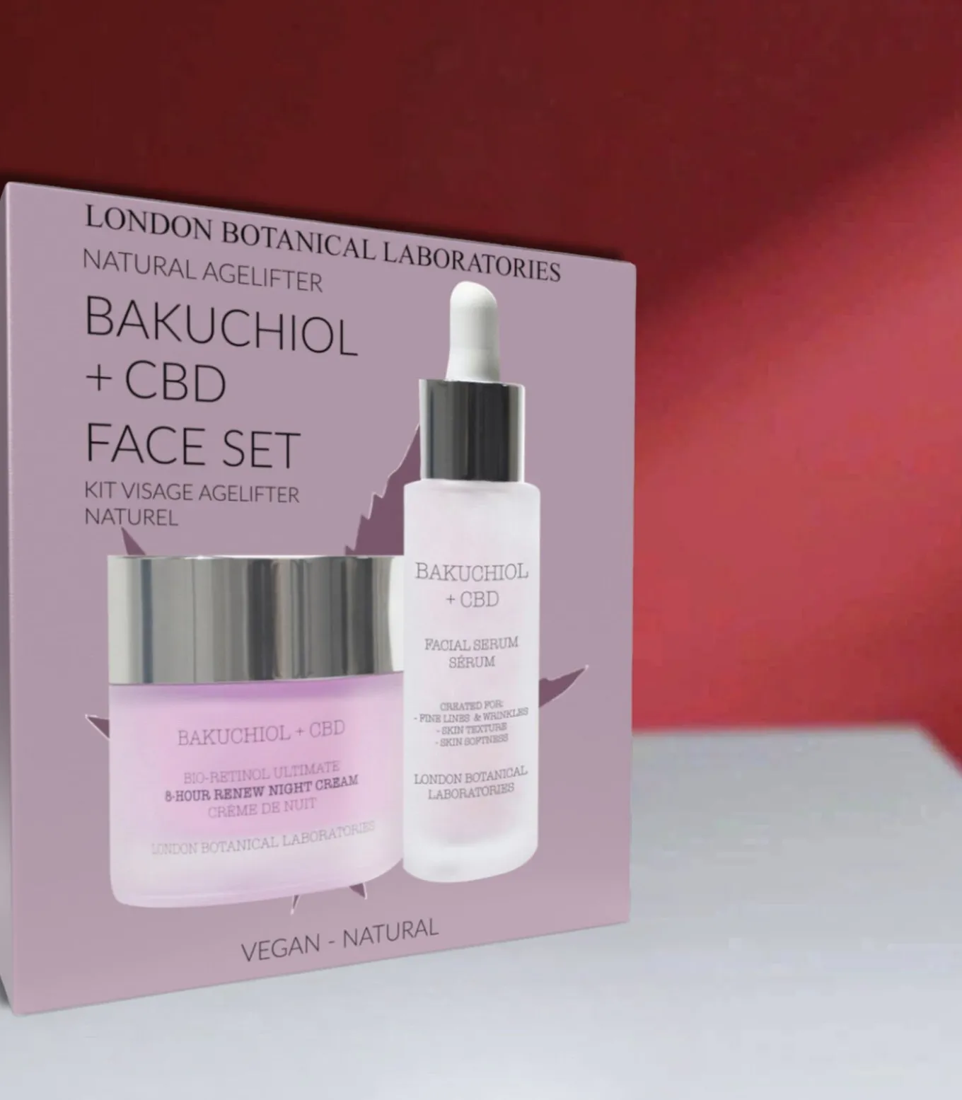 LBL- CBD + Bakuchiol gezichtsset (serum + vochtinbrengende crème)