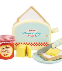 Le Toy Van houten speelgoed broodrooster set - ontbijt speelkeuken