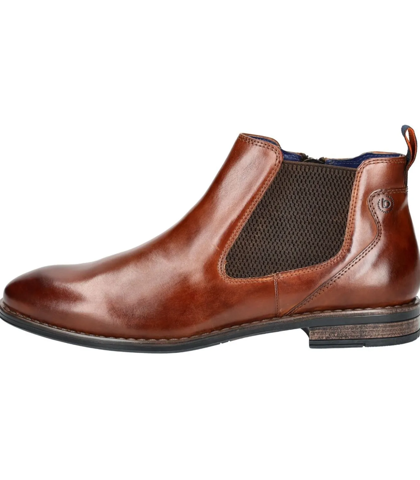 Leer/Textiel Enkellaarzen