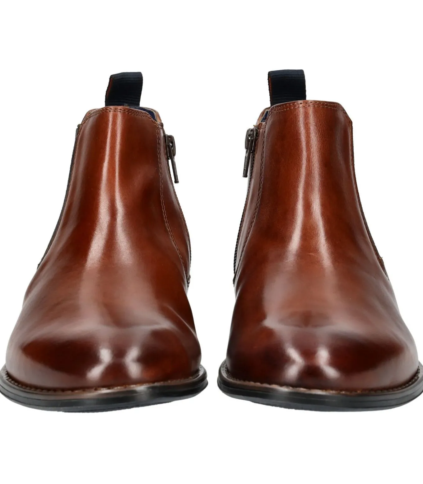 Leer/Textiel Enkellaarzen