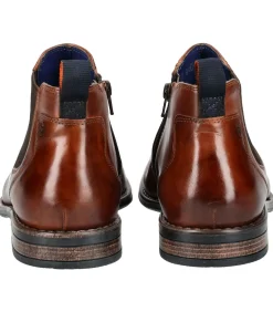 Leer/Textiel Enkellaarzen