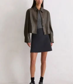 Leren overhemd regular