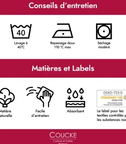 Les Alpes et les Pyrénées - Set van 2 katoenen theedoeken met print