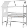 Lit cabane mezzanine pour enfant 190x90cm blanc MARGOT