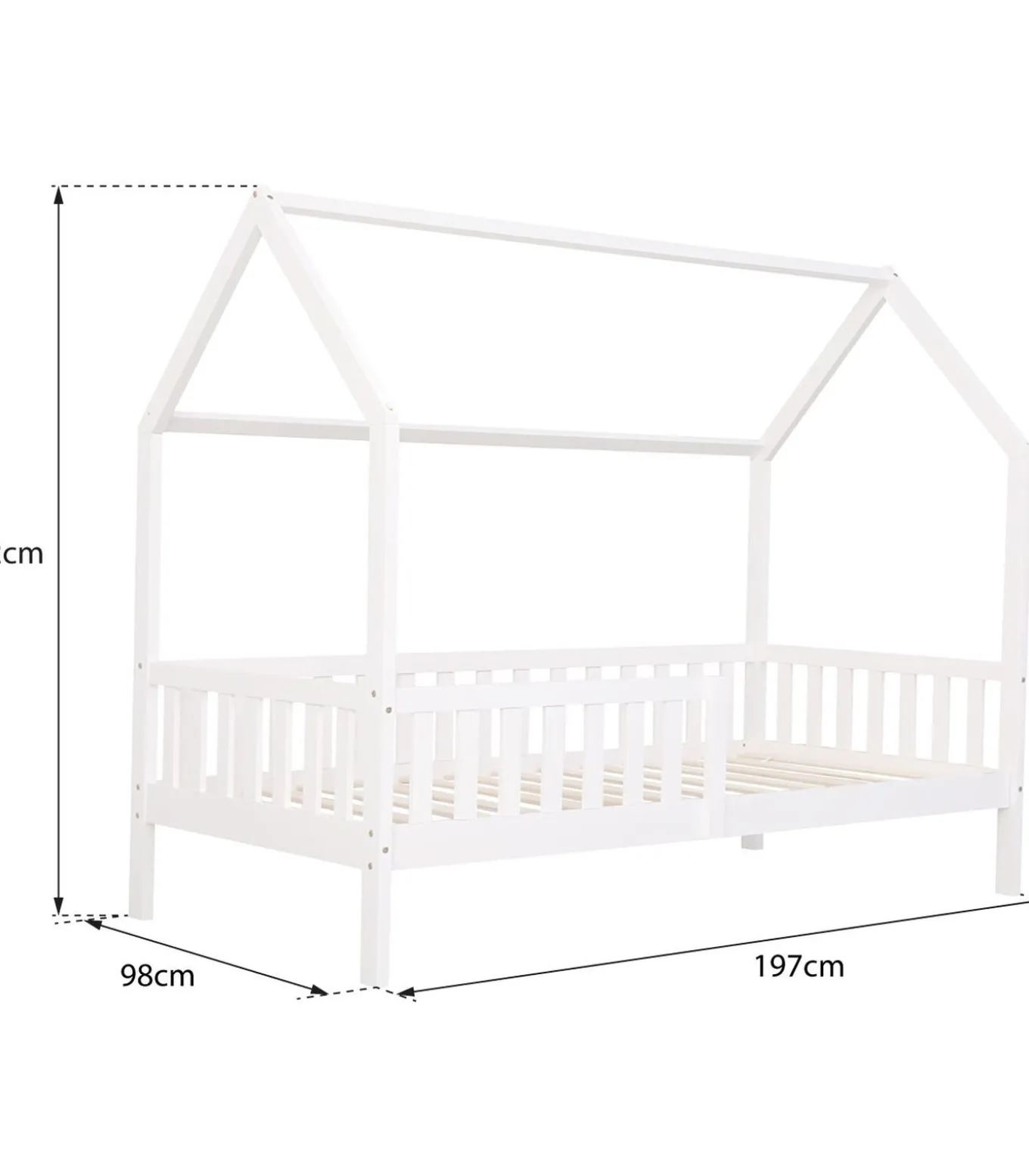 Lit cabane pour enfant 190x90cm en bois avec tiroirs MARCEAU