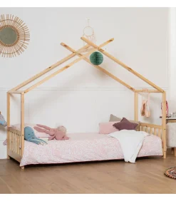 Lit cabane pour enfant 190x90cm en bois GASPARD