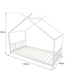 Lit cabane pour enfant 190x90cm en bois GASPARD