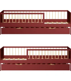 Lit gigogne pour enfant 190x90cm terracotta ADAM