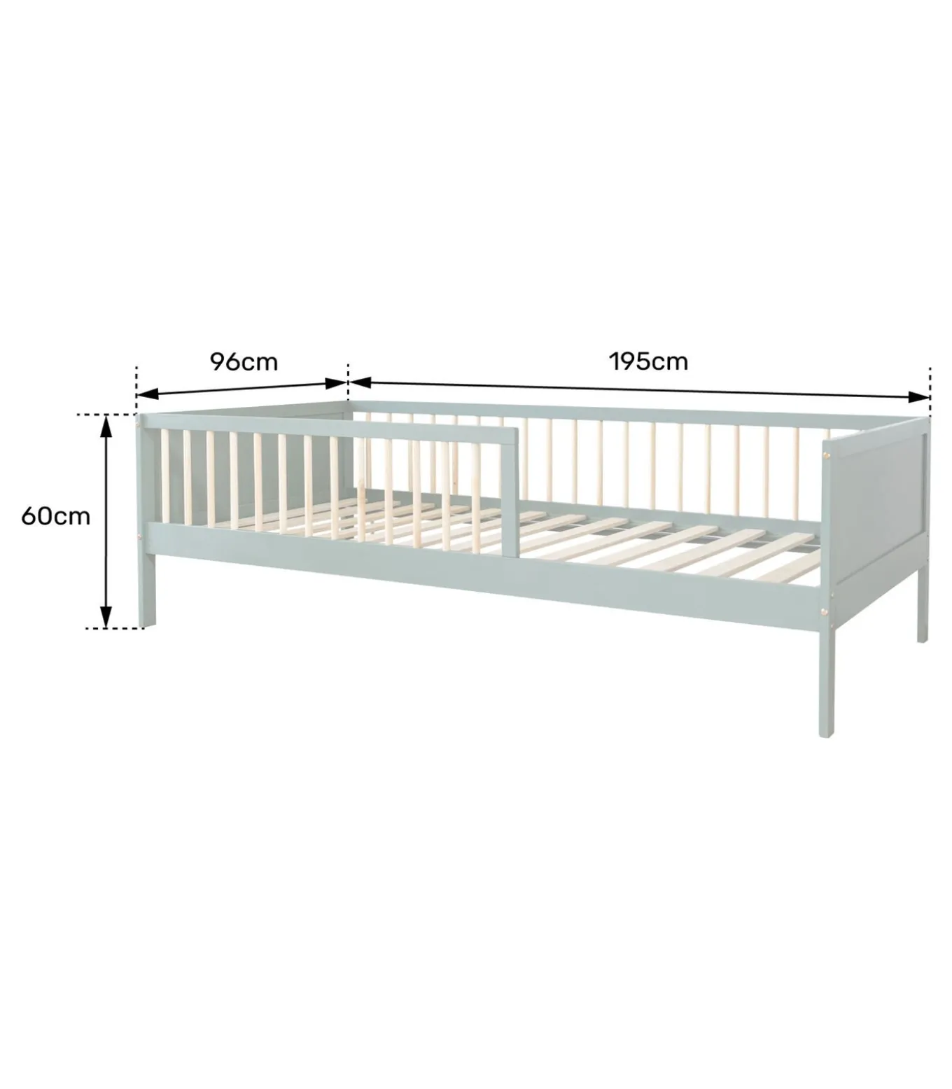 Lit pour enfant 190x90cm bleu foncé avec tiroirs ADAM