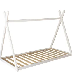 Lit tipi pour enfant 190x90cm blanc VALENTIN
