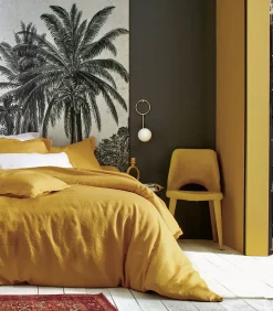 LOUXOR Curry - Laken linnen Stonewashed