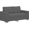 Loveseat bank 120 cm corduroy stof donkergrijs
