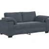 Loveseat bank 140 cm fluweel donkergrijs