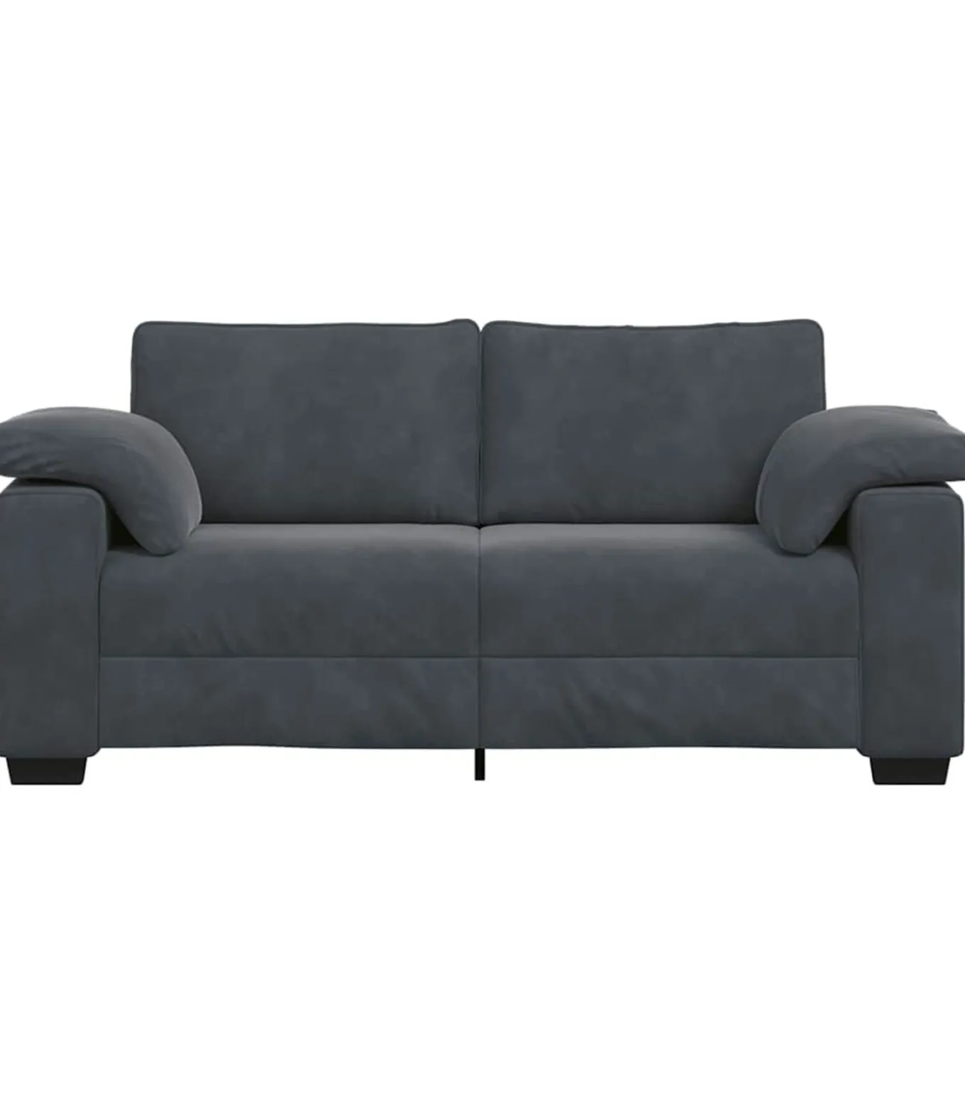 Loveseat bank 140 cm fluweel donkergrijs