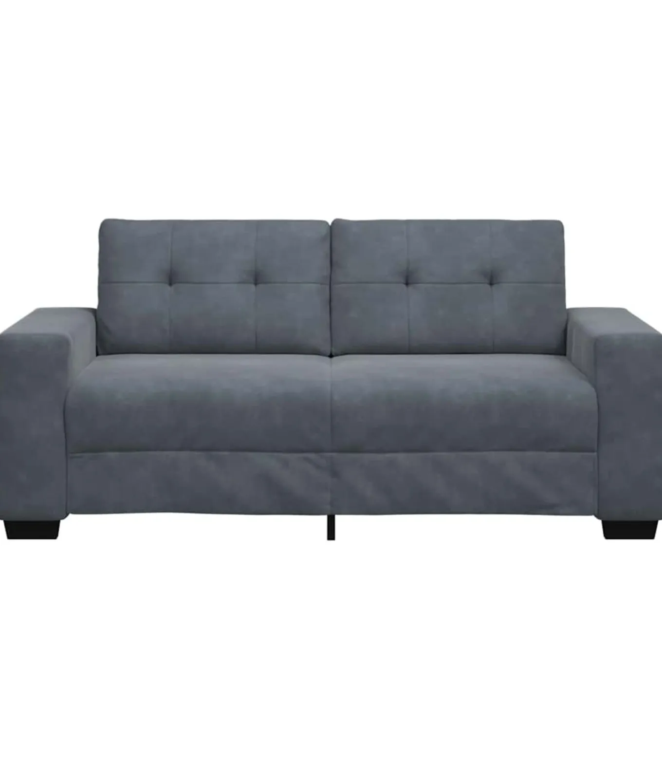 Loveseat bank 140 cm fluweel donkergrijs