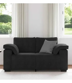 Loveseat bank 120 cm fluweel zwart