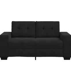 Loveseat bank 120 cm fluweel zwart