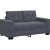 Loveseat bank 120 cm fluweel donkergrijs